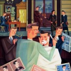 The Barbers's Mirror acrylic on canvas