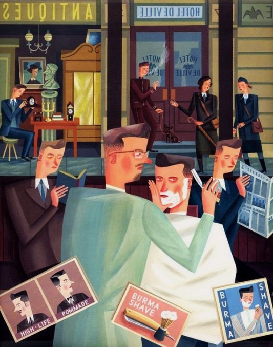 The Barbers's Mirror acrylic on canvas